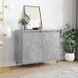 vidaXL Aparadores 2 uds madera de ingeniería gris hormigón 40x35x70 cm