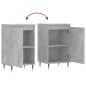 vidaXL Aparadores 2 uds madera de ingeniería gris hormigón 40x35x70 cm
