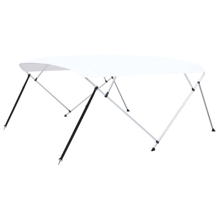vidaXL Toldo Bimini de 4 arcos blanco 243x(230-244)x137 cm
