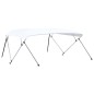 vidaXL Toldo Bimini de 4 arcos blanco 243x(230-244)x137 cm
