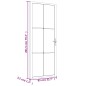 vidaXL Puerta interior de vidrio y aluminio blanco mate 83x201,5 cm vidaXL Puerta interior de vidrio y aluminio blanco mate 83x201,5 cm