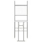vidaXL Set de comedor plegable con estante 3 piezas MDF y acero blanco vidaXL Set de comedor plegable con estante 3 piezas MDF y acero blanco