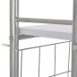 vidaXL Set de comedor plegable con estante 3 piezas MDF y acero blanco vidaXL Set de comedor plegable con estante 3 piezas MDF y acero blanco