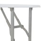 vidaXL Set de comedor plegable con estante 3 piezas MDF y acero blanco vidaXL Set de comedor plegable con estante 3 piezas MDF y acero blanco