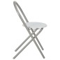 vidaXL Set de comedor plegable con estante 3 piezas MDF y acero blanco vidaXL Set de comedor plegable con estante 3 piezas MDF y acero blanco
