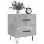 vidaXL Mesita noche 2 uds madera ingeniería gris hormigón 40x35x47,5cm vidaXL Mesita noche 2 uds madera ingeniería gris hormigón 40x35x47,5cm