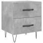 vidaXL Mesita noche 2 uds madera ingeniería gris hormigón 40x35x47,5cm vidaXL Mesita noche 2 uds madera ingeniería gris hormigón 40x35x47,5cm