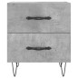 vidaXL Mesita noche 2 uds madera ingeniería gris hormigón 40x35x47,5cm vidaXL Mesita noche 2 uds madera ingeniería gris hormigón 40x35x47,5cm