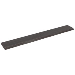 vidaXL Estante pared madera roble tratada marrón oscuro 220x30x(2-6)cm