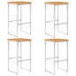 vidaXL Taburetes de bar 4 uds madera maciza acacia y acero inoxidable vidaXL Taburetes de bar 4 uds madera maciza acacia y acero inoxidable