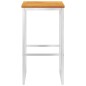 vidaXL Taburetes de bar 4 uds madera maciza acacia y acero inoxidable vidaXL Taburetes de bar 4 uds madera maciza acacia y acero inoxidable