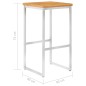 vidaXL Taburetes de bar 4 uds madera maciza acacia y acero inoxidable vidaXL Taburetes de bar 4 uds madera maciza acacia y acero inoxidable