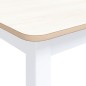 vidaXL Mesa de comedor de madera de caucho blanco marrón 114x71x75 cm vidaXL Mesa de comedor de madera de caucho blanco marrón 114x71x75 cm