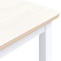 vidaXL Mesa de comedor de madera de caucho blanco marrón 114x71x75 cm vidaXL Mesa de comedor de madera de caucho blanco marrón 114x71x75 cm