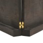 vidaXL Estante pared madera roble tratada marrón oscuro 220x30x(2-6)cm vidaXL Estante pared madera roble tratada marrón oscuro 220x30x(2-6)cm
