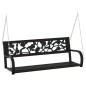 vidaXL Banco balancín de jardín 125 cm acero y plástico negro vidaXL Banco balancín de jardín 125 cm acero y plástico negro