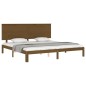 vidaXL Estructura cama y cabecero madera maciza marrón miel 200x200 cm vidaXL Estructura cama y cabecero madera maciza marrón miel 200x200 cm