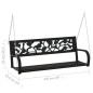 vidaXL Banco balancín de jardín 125 cm acero y plástico negro vidaXL Banco balancín de jardín 125 cm acero y plástico negro