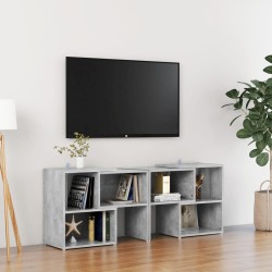 vidaXL Mueble de TV madera contrachapada gris hormigón 104x30x52 cm