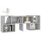 vidaXL Mueble de TV madera contrachapada gris hormigón 104x30x52 cm vidaXL Mueble de TV madera contrachapada gris hormigón 104x30x52 cm