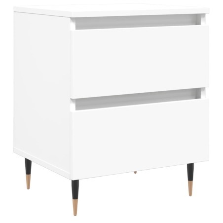 vidaXL Mesita de noche madera contrachapada blanco 40x35x50 cm