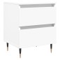 vidaXL Mesita de noche madera contrachapada blanco 40x35x50 cm vidaXL Mesita de noche madera contrachapada blanco 40x35x50 cm