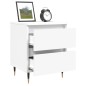 vidaXL Mesita de noche madera contrachapada blanco 40x35x50 cm vidaXL Mesita de noche madera contrachapada blanco 40x35x50 cm