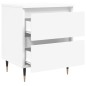 vidaXL Mesita de noche madera contrachapada blanco 40x35x50 cm vidaXL Mesita de noche madera contrachapada blanco 40x35x50 cm