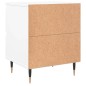 vidaXL Mesita de noche madera contrachapada blanco 40x35x50 cm vidaXL Mesita de noche madera contrachapada blanco 40x35x50 cm