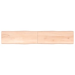 vidaXL Tablero de mesa madera maciza borde natural 220x40x(2-6) cm