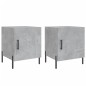 vidaXL Mesitas noche 2 uds madera ingeniería gris hormigón 40x40x50 cm vidaXL Mesitas noche 2 uds madera ingeniería gris hormigón 40x40x50 cm