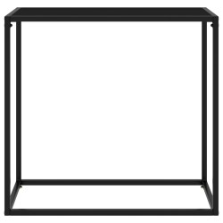vidaXL Mesa consola vidrio templado negro 80x35x75 cm