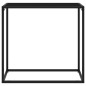 vidaXL Mesa consola vidrio templado negro 80x35x75 cm