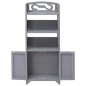 vidaXL Mueble de baño madera de paulownia gris 46x24x116 cm vidaXL Mueble de baño madera de paulownia gris 46x24x116 cm