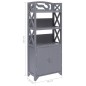 vidaXL Mueble de baño madera de paulownia gris 46x24x116 cm vidaXL Mueble de baño madera de paulownia gris 46x24x116 cm