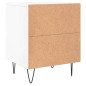 vidaXL Mesitas noche 2 uds madera ingeniería blanco brillo 40x35x50 cm vidaXL Mesitas noche 2 uds madera ingeniería blanco brillo 40x35x50 cm
