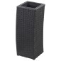 vidaXL Conjunto de arriates de ratán sintético negro 3 piezas vidaXL Conjunto de arriates de ratán sintético negro 3 piezas