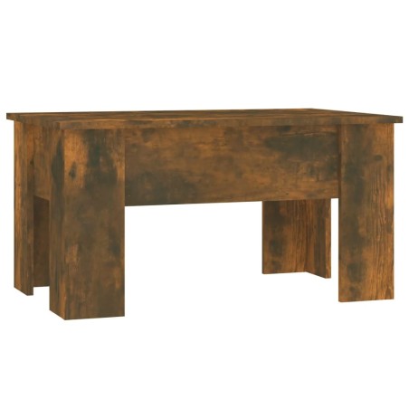 vidaXL Mesa de centro madera contrachapada roble ahumado 79x49x41 cm