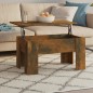 vidaXL Mesa de centro madera contrachapada roble ahumado 79x49x41 cm vidaXL Mesa de centro madera contrachapada roble ahumado 79x49x41 cm