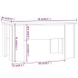 vidaXL Mesa de centro madera contrachapada roble ahumado 79x49x41 cm vidaXL Mesa de centro madera contrachapada roble ahumado 79x49x41 cm
