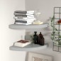 vidaXL Estantes flotantes de esquina 2 uds MDF gris 35x35x3,8 cm vidaXL Estantes flotantes de esquina 2 uds MDF gris 35x35x3,8 cm
