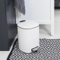 HI Papelera con pedal metal blanco 5 L HI Papelera con pedal metal blanco 5 L