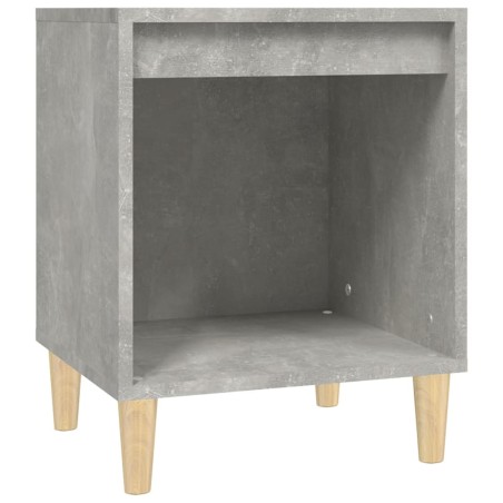 vidaXL Mesita de noche gris hormigón 40x35x50 cm
