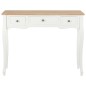 vidaXL Mesa consola tocador con 3 cajones blancos vidaXL Mesa consola tocador con 3 cajones blancos
