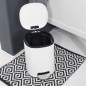 HI Papelera con pedal metal blanco 5 L HI Papelera con pedal metal blanco 5 L