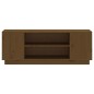 vidaXL Mueble de TV madera maciza de pino marrón miel 110x35x40,5 cm