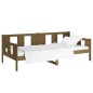 vidaXL Sofá cama de madera maciza de pino marrón miel 90x190 cm vidaXL Sofá cama de madera maciza de pino marrón miel 90x190 cm