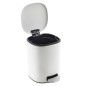 HI Papelera con pedal metal blanco 5 L HI Papelera con pedal metal blanco 5 L