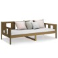 vidaXL Sofá cama de madera maciza de pino marrón miel 90x190 cm vidaXL Sofá cama de madera maciza de pino marrón miel 90x190 cm