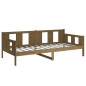 vidaXL Sofá cama de madera maciza de pino marrón miel 90x190 cm vidaXL Sofá cama de madera maciza de pino marrón miel 90x190 cm